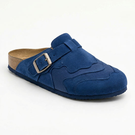 Sabots Femme en Daim – Motif Vagues