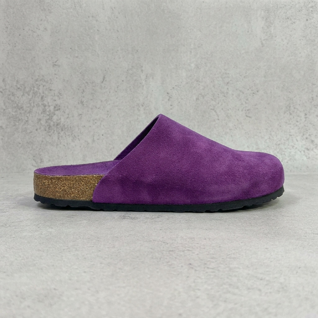 Sabot Femme en Daim – Violet, Semelle Liège