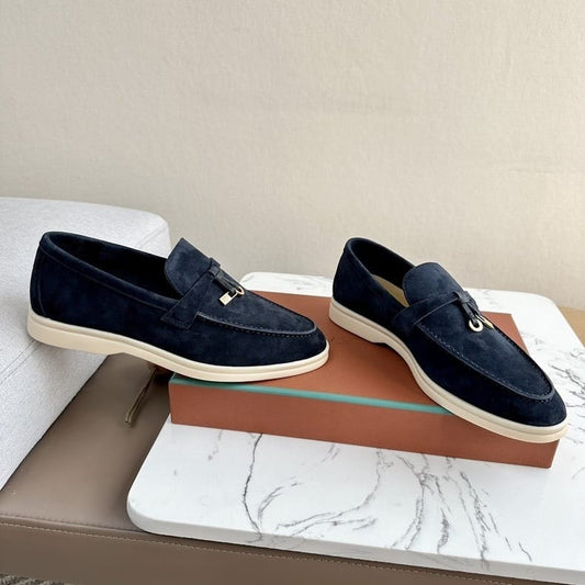 Mocassins Femme en Daim – Bleu marine